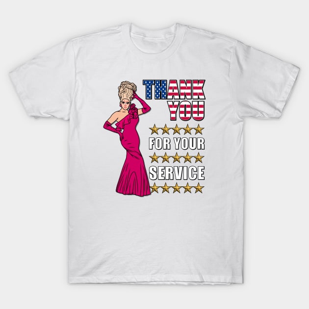 Thank You For Your Service - Funny Drag Meme T-Shirt by Football from the Left